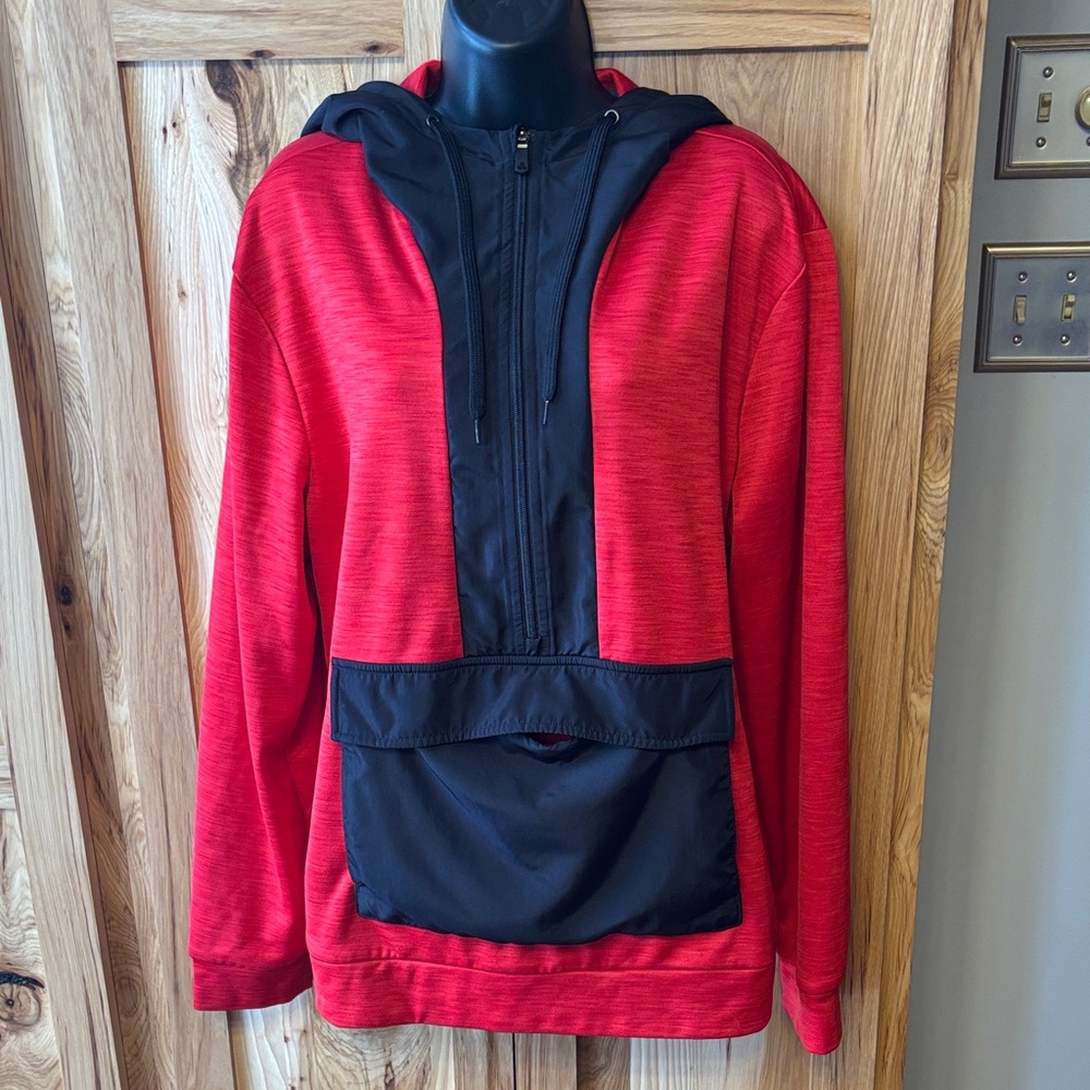 tek gear Red and Black Athletic Half-Zip Hoodie